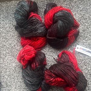 Mixed lot of silk blend yarn 4 Skeins